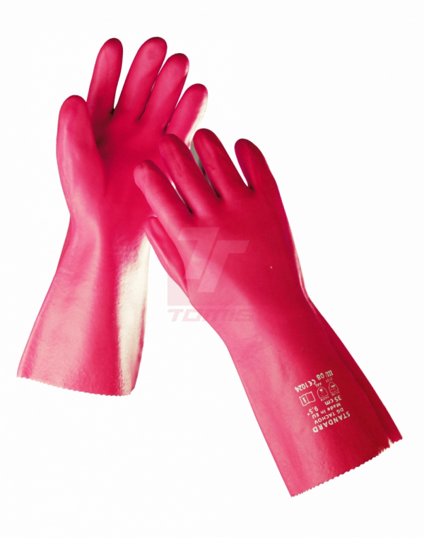 Pracovní rukavice STANDARD červené vel